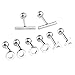 4 Pairs Cute Mini Earring Studs Pack Bar Circle Hexagon Triangle Styles Silver 16G Post Tragus Helix Cartilage Ear Lobe Stainless Steel Piercing Screw