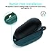 Galaxy Buds Case Cover Silicone Bean fit Wireless Charging, Protective Accessories Skin Soft and Flexible, Anti-Scratch, Shock Resistant Nonslip Carabiner Charging Case for Galaxy Buds (Forest Blue)