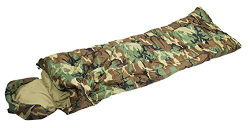 Army Military Cold Weather Mummy Combat Sleeping Bag Woodland Camo