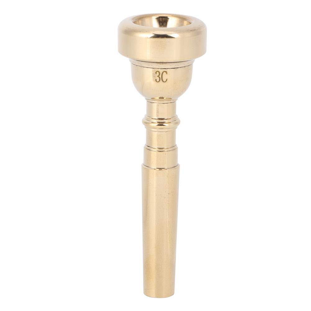 Metal Trumpet Mouthpiece, Gold Bb Tone Trumpet Mouthpiece, 3C 5C 7C(Gold 3C) Playing Accessories Performance Accessories Musical Instrument Accessories