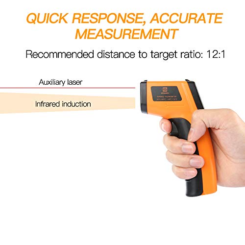 Infrared Thermometer Temperature Gun, 2 Pack Non-contact Laser Thermometers Instant Read Hand Tool For Kitchen/Outdoor, -58℉~716℉, AC Units Heater Check, AAA Battery Not Included