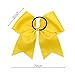 CN Girls Cheer Bow with Ponytail Holder for Cheerleading Girl Pack of 10 Yellow