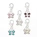 HOUSWEETY 10 Mixed Butterfly Clip On Charm Fit Chain Bracelet