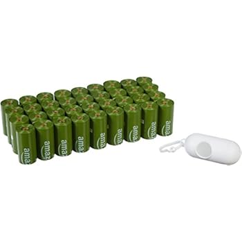 AmazonBasics Dog Waste Bags with Dispenser and Leash Clip - Pack of 540, 13 x 9 Inches, Green