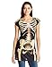Faux Real Women's 3D Photo-Realistic Short Sleeve Halloween T-Shirt Dress, Black, Large