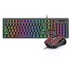 Redragon S107 Gaming Keyboard and Mouse Combo Wired Mechanical Feel RGB LED Backlit Keyboard 3200 DPI Gaming Mouse for…