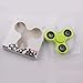 Tri Fidget Hand Spinner - fidget work Ultra Fast Bearings - Finger Toy, Great Gift (SILVER-NEON YELLOW)
