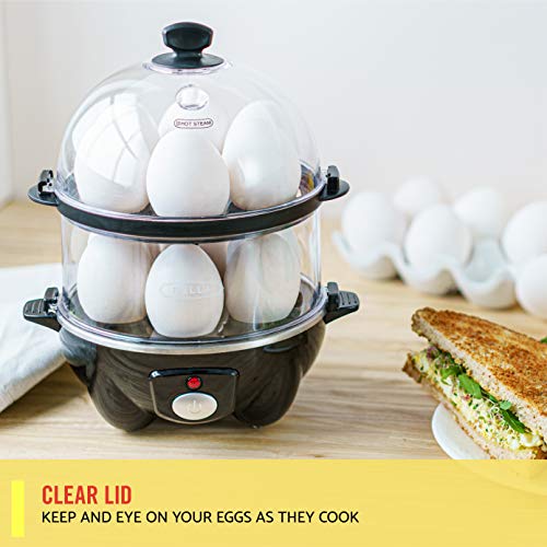 BELLA Double Tier Egg Cooker, Boiler, Rapid Maker & Poacher, Meal Prep