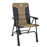 Timber Ridge Camping Folding Chair High Back Portable with Carry Bag Arm Chair Easy Set up Padded for Outdoor, Lawn, Garden, Lightweight Aluminum Frame, Support 300lbs