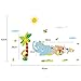 1 X Toprate(TM) Monkey Birds and Elephant Rabbit Bear Animal World Removable DIY Wall Sticker Decal for Baby Nursery Kids Room