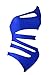 NE Norboe Women's One Shoulder Sexy High Cut One Piece Swimsuits Padded Swimwear for Women Bikinis(s, Blue)