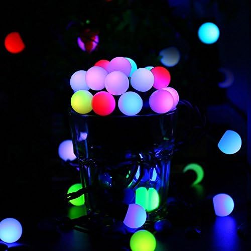 Christmas Decorations,50 LED 17.7ft RGB Globe Rapid changing Christmas Lights, 7 Color Changing Fairy Lights for Indoor & Outdoor, Home, Garden, Patio, Party, Holiday,Christmas,Tree Decor(Multicolor)
