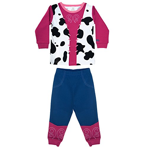Sozo Girls Toddler Cowgirl Long Jammies Multi 12 Months