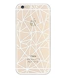 iPhone 6 Case, DECO FAIRY® Protective Case Bumper[Scratch-Resistant] [Perfect Fit] Translucent Silicone Clear Case Gel Cover for Apple iPhone 6 (Abstraction Outline White Transparent iPhone 6 4.7)