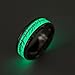 Men's Lord of the Rings Ring Glow in the Dark Stainless Steel Luminous Band For Women The One Rings 8MM
