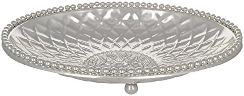 OMKRAFT imported silver plated Gracious multipurpose serving tray