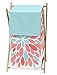 Baby Children Kids Clothes Laundry Hamper for Turquoise and Coral Emma Bedding Set