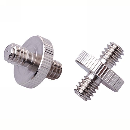 VizGiz 5 Pack Universal Standard 1/4" Male to 1/4 inch Male 20 Threaded Screw Adapter Mounting Thread Camera Screw Coupler Converter Camera Accessories for Tripod Spigot Monopod Quick Release Plate - Thumbnail 4