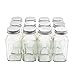 U-Pack 12 pieces of French Square Glass Spice Bottles 6 oz Spice Jars with Silver Metal Lids, Shaker Tops, and Labels by U-Pack