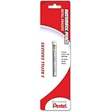 Pentel Mechanical Pencil Eraser Refills, Z21, 3/Tube, PK - PENZ21