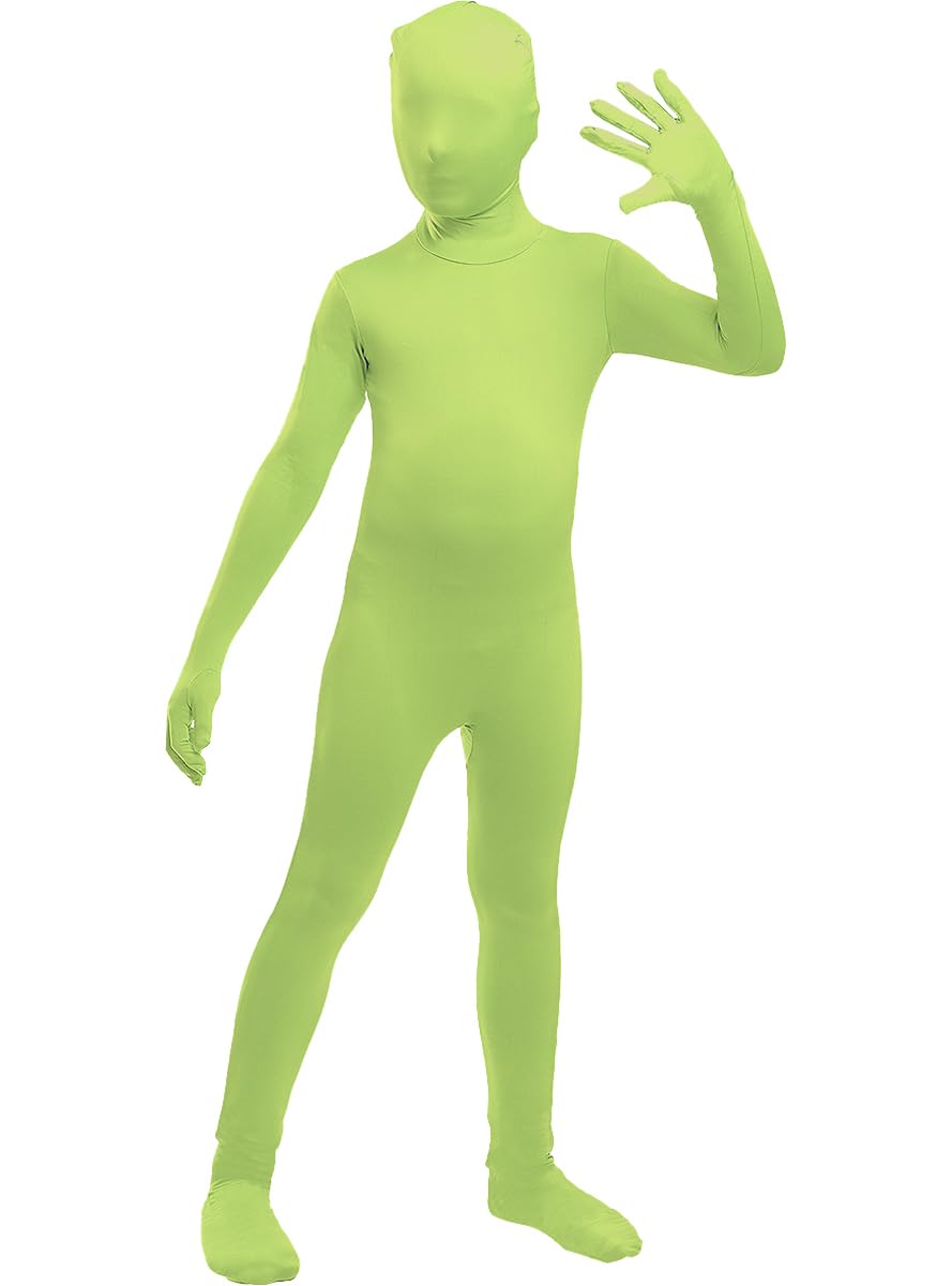 Funidelia Green Second Skin Costume for boys and girls, Includes: Full jumpsuit, Size 7-9 years - Outfit for kids for Parties, Carnival and Halloween