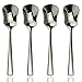 Kids Spoons, Ice Cream Spoon, AOOSY Iced Tea Coffee Spoon, Stainless Steel Cocktail Stirring Spoons Ice Cream Spoon for Baby Kids Adult (6 pieces)