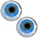 30mm Blue Human Glass Eyes with Scelera Whites Unique Pair for Art Dolls, Sculptures, Props, Masks, Fursuits, Jewelry Making, Taxidermy, and More