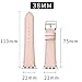 LEUNGLIK Watch Band for Apple Watch 38mm 40mm Watch Wristbands Dressy Classic Replacement Bands Compatible for iWatch Series 4/Series 3/Series 2/Series 1 with Sliver Stainless Steel Adapters(Pink)