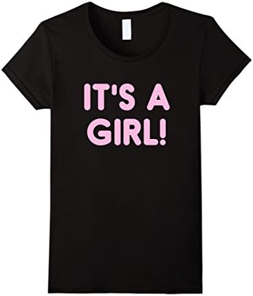 Women's It's a girl! pregnancy announcement shirt Large Black