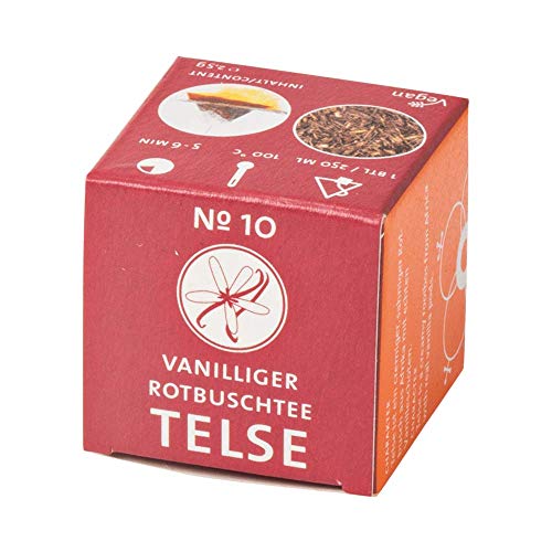 Schlürf Rotbuschtee "Telse" No. 10, Schlürfel Bio-Rotbuschtee mit Vanille, Display mit 27 Pyramiden-Teebeuteln in Würfeln einzeln verpackt, 67,5g (27 x 2,5g) – Bild 4