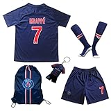 LES TRICOT 2018/2019 Paris Home #7 MBAPPE Football Futbol Soccer Kids Jersey Shorts Socks Set Youth Sizes (11-12 Years)