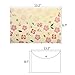 Skydue Floral Printed Festival Letter Size Poly Envelopes Document Organizer Booklet File Paper Folders with Snap Button, 8Pack
