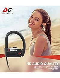 Auriculares Bluetooth inalámbricos   mejor auricular para correr o gimnasio entrenamiento resistente al agua sudor cancelación de ruido Bass HiFi estéreo in ear auriculares con micrófono