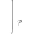 JIXDILO Ceiling Mounted Bathroom Faucet,Bathroom Sink Hanging Faucet,Hot and Cold Bathtub Faucet,Brass Wall Mounted Faucets for Bathroom Vanity Hotel Commercial Basin Faucet (Wall Switch, Silver)