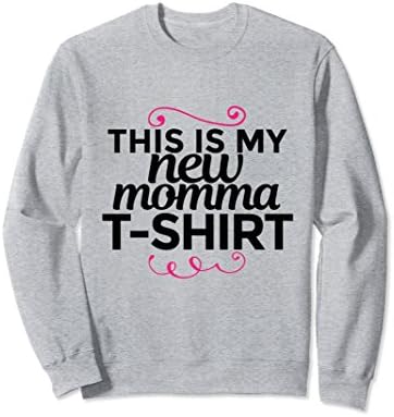 Unisex New Mom Gift Baby Shower Sweatshirt First Time Mothers Day Medium Heather Grey