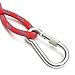 Rock Climbing Rope, 12mm Diameter Static Outdoor Hiking Accessories High Strength Cord Safety Rope (10m,32ft)(20m,65ft) (30m,98ft) (Red, 65ft)