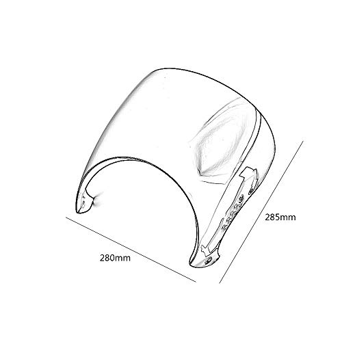 FATExpress Windshield with Bracket for 2018 Kawasaki Z900RS Motorcycle Aftermarket Plastic Windscreen Cafe Racer Fairing Wind Shield Screen Protector 18 (Smoke)