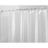 InterDesign Mildew-Free PEVA 3 Gauge Shower Liner, X-Wide 108 x 72, Frost