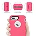 Maxcury Case for iPhone 7 Plus and iPhone 8 Plus, Shockproof Heavy Duty Three Layer Hybrid Sturdy Armor High Impact Resistant iPhone 7 Plus/8 Plus Protective Cover Case (Rose/White)
