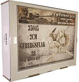 CustomScale 1:35 2cm Gebirgsflak 38 WWII Light Anti Air Gun Resin Kit #35045