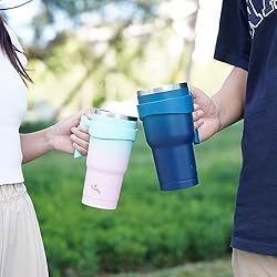Konokyo 40 oz Tumbler with Handle and 2 Straw 2