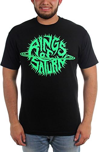 Rings of Saturn - Mens Glow Logo T-Shirt, Size: XX-Large, Color: Black/Blue