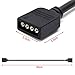 ESUMIC LED Cable Connector Extension Cable Wire 4 Pin Female to Female for SMD 5050 3528 RGB LED Strip Light 30cm Black 10 Pack (Black)