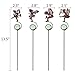 CREATIVE DESIGN Garden Stakes, 4 Pack Fairy Yard Stakes, Metal Mini Garden Stake with Glass Ball for Outdoor Yard, Plant Pots and Garden Decor(13.5 inch Height)
