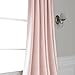 HPD Half Price Drapes Heritage Plush Velvet Curtains 96 Inches Long Room Darkening Curtains for Bedroom & Living Room 50W x 96L, (1 Panel), Ballet Pink