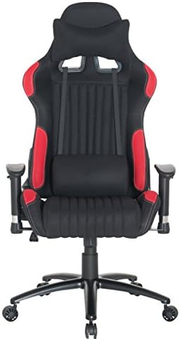 Gaming Office Chair High Back Ergonomic Chair Congputer Racing Chair Breathable chair and Adjustable Pillow Fabric is Cloth Black Red