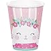 1st Birthday Girl Bunny Party Supplies for 16 Guests - Dinner & Dessert Plates, Napkins, Cups, Tablecover, Thank You Stickers & Checklist - 78 Pieces - Made in The USA