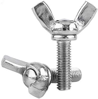 5Pcs M5 304 Stainless Steel Butterfly Wing Screw Bolt Wing Nut Fastener For Machine Equipment Bracket (8)