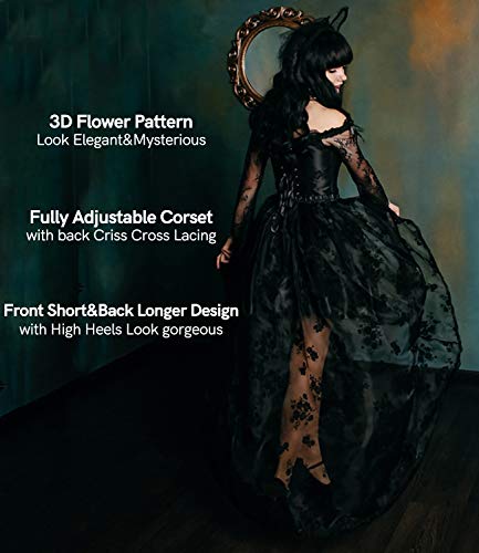 SLIMBELLE-Donna-Bustino-Pizzo-Vestito-Corsetto-Stringivita-Modellante-Dimagrante-Steampunk-Sexy-Bustini-Corsetti-Eleganti-Intimo-Nero