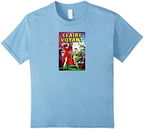 unisex-child T-shirt Classic Superhero Claire Voyant 1942 8 Baby Blue